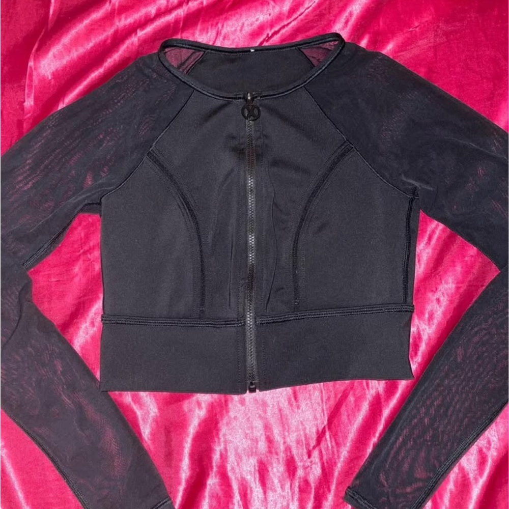 Savage X Fenty Black zip up, leggings, and sports bra